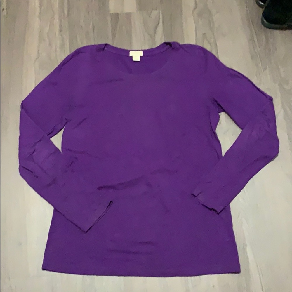 JCrew long sleeve thin cotton tee M